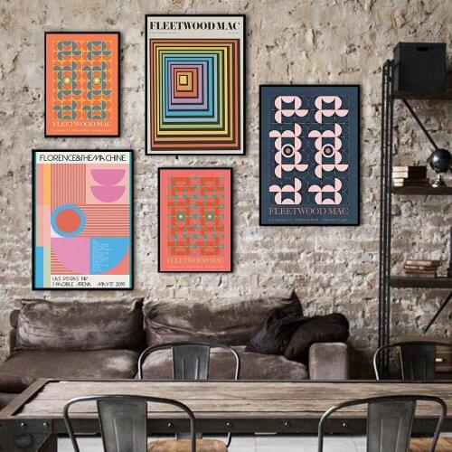 Fleetwood Mac Gig Poster Popular Music Album Hip Hop Rap Star Art Painting Canvas Poster wall Home Decoration High Quality Home