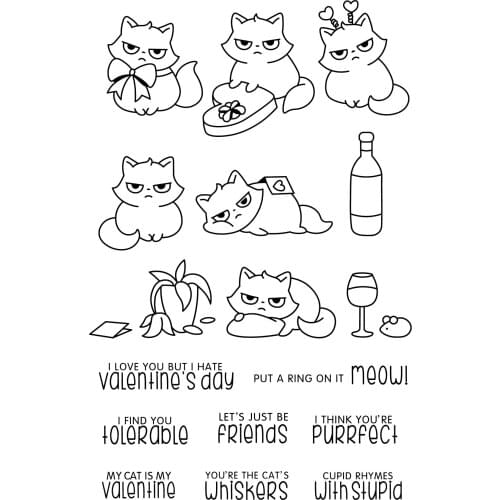 Transparent Clear stamp and cutting dies Animal cat DIY Silicone Seals Scrapbooking / Card Making/Photo Album Decoration