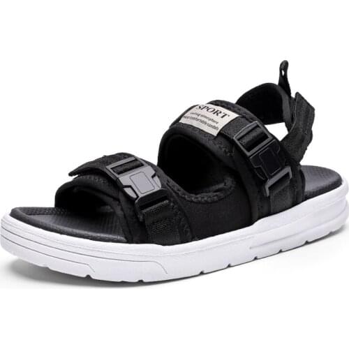 Summer Men Sandals Gladiators Casual Roman Shoes Outside Breathable Mens Sandals Black Flat Light Sandalias Hombre Plus Size 46