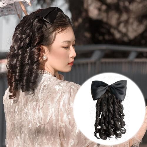 Synthetic hair pieces Ponytail hair extension Curly Straight wigs for women natural hair colors clip in hair extensions MUMUPI