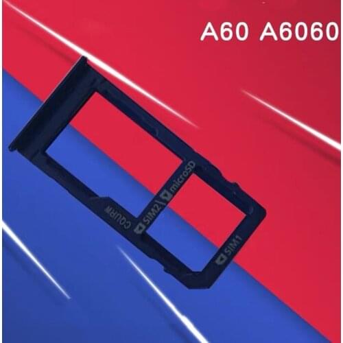 Phone SIM Card Tray Slot For Samsung Galaxy A60 A6060 Original Cellphone Micro SD Card Adapter Holder Accessories