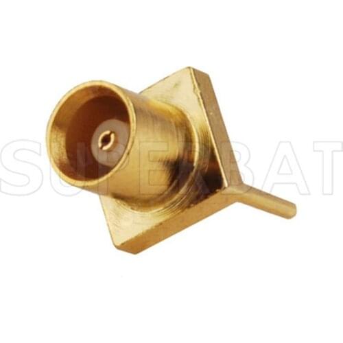 Superbat 10Pcs MCX Edge Mount Jack PCB Connector Goldplated