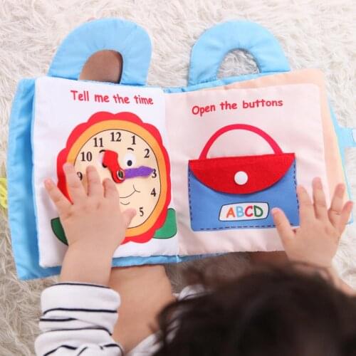 Cloth Book Quiet Books Baby Early Learning Sound Toys Washable Activity Multifunctional Learning Early Education Book