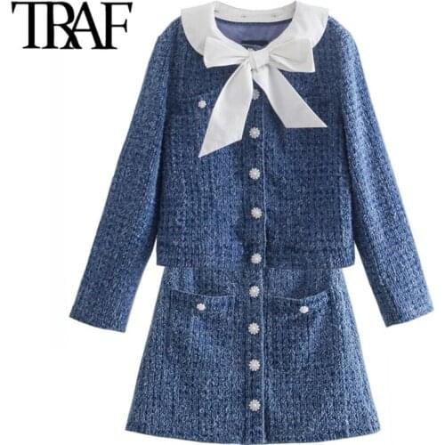 Женские синие куртки TRAF China At AliExpress