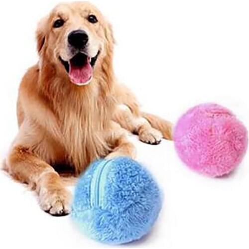 Magic Roller Ball Dog Cat Toy Activation Automatic Ball Chew Plush Floor Clean Toys Electric Pet Automatic Pet Plush Ball