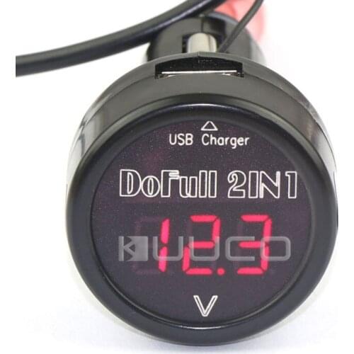 DC Voltmeter DC 12V 24V Voltage Meter Car Tester Adapter DC 5V/2A USB Car Charger for cell phones/IPhone/Ipad/Ipod etc