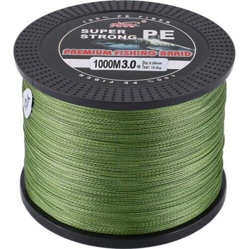 YUDELI 1.0 Line Number Super Strong 4 Strand 1000M Premium PE Braided Fishing Line Lake Multifilament Wire Woven Thread
