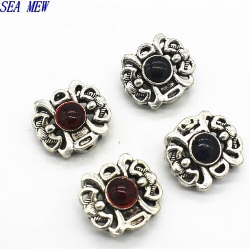 10 PCS 18*16mm Metal Alloy Tibetan Silver Color DIY Beads 2mm Hole Beads Loose Beads For Jewelry Making