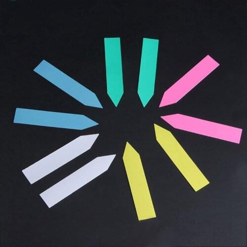 100Pcs Mini Plastic Plant Seed Label Pot Marker Nursery Garden Stake Tags Tool
