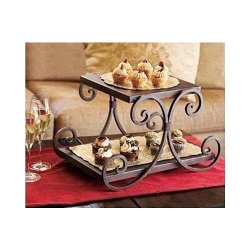 2 Tier Iron Cake Stand, 3 Color, Cake Holder, Food display/ Desserts stand/ Fruit Stand/ Cake display, food holder