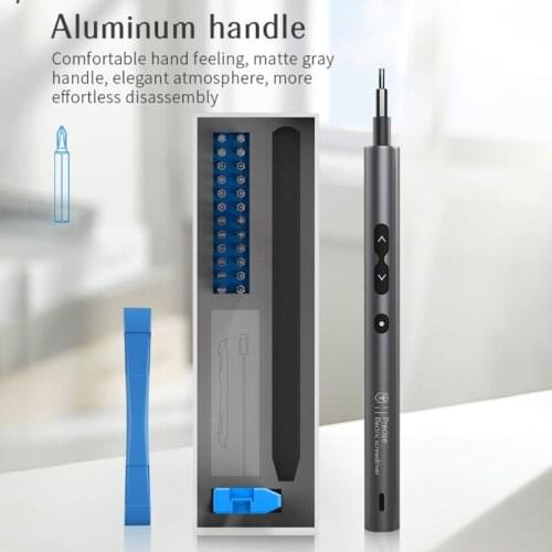 28pcs Precision Electric Screwdriver Multifunction Screwdriver Set with LED Light Lithium Battery for Phone Laptop P15F