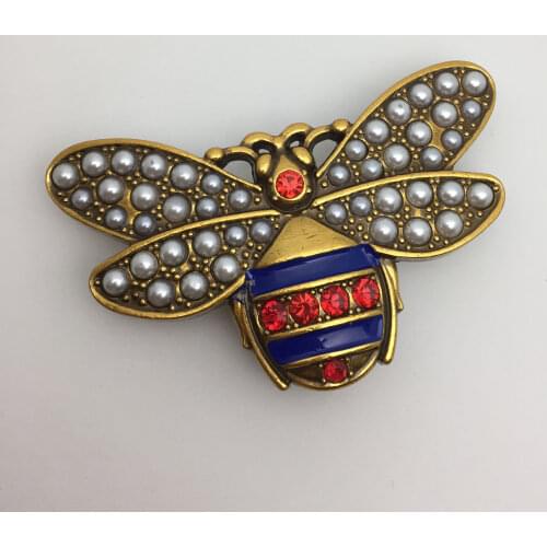 3.5/4cm Bee Belt Buckle for Girl Fashion Diamond Buckle on Belt metal hardware Womens buckles Accessories DIY Leather Pin Buckle