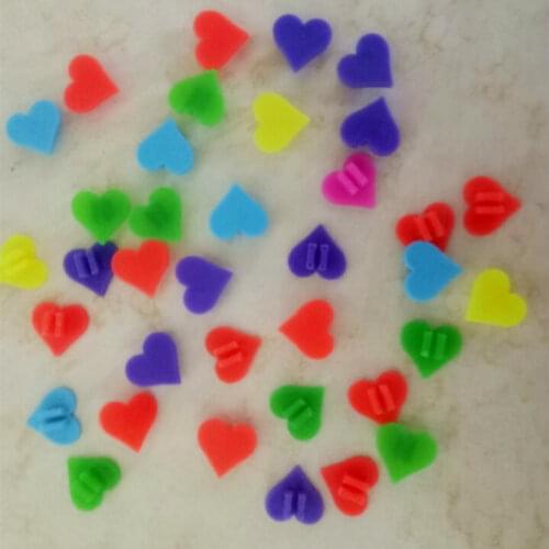 Heart Shape Colorful Plastic Clip Kids Girl Boys Bike Bicycle Wheel Spoke Beads Decor 35pcs