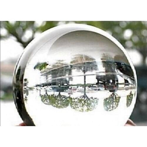 80mm+Stand Asian Rare Natural Quartz Clear Magic Crystal Healing Ball Sphere