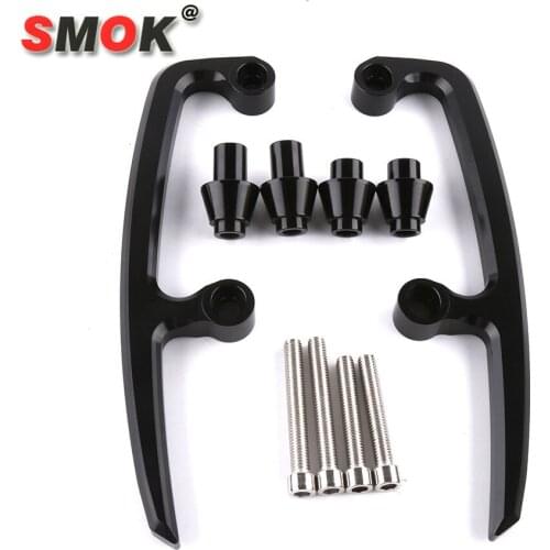 SMOK For Kawasaki Z650 2017 2018 Motorcycle CNC Aluminum Rear Grab Bars Seat Pillion Passenger Rail Handle Armrest Arm Rests