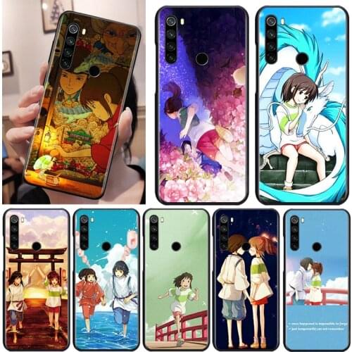 Anime Spirited Away Studio Ghibli Black Cover For Xiaomi Redmi Note 9 9S 8T 8 7 6 5A 5 4X 4 Pro Max Soft Phone Case