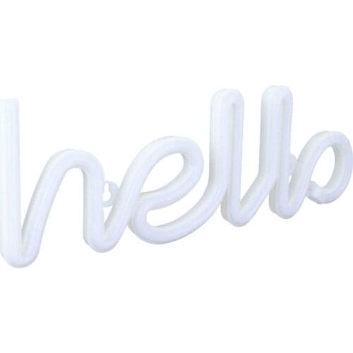 Lamp holder e27 base lamp socket E27 Colorful LED Neon Sign Hello Letters Neon Light for Wedding Party Decor USB/Battery