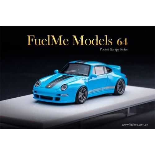 FuelMe 1:64 Gunther Werks 993 GW993 400R Mexico Blue Resin Model Car