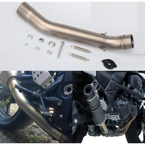 Motorcycle Exhaust Muffler Middle Pipe For Kawasaki Z750 Z 750 2007 2008 2009 2010 2011 2012 Slip-on 07 08 09 10 11 12