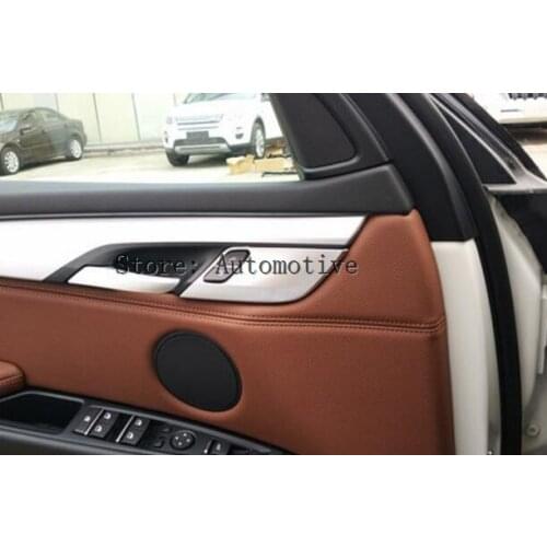 4pcs/set ABS Chrome Safety Door Lock Cover Trim For BMW X5 X6 F15 F16 2014 2015 2016 Car Accessory