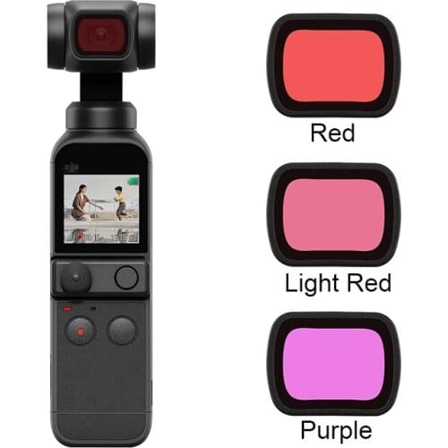 For DJI Osmo Pocket Diving Filter Red/Magenta/Pink Lens Filter for DJI POCKET 2 Handheld Gimbal Camera Lens Accessories