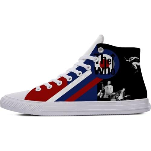 Hot The Who Rock Band Cool Fashion Classic personality Casual Cloth Shoes Breathable Lightweight Sneakers 3D Printed Men Women