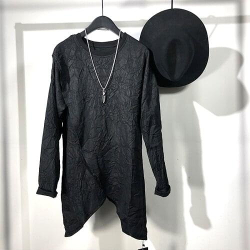 Owen seak Men Bottoming Shirt Cotton Gothic Style Mens Hip Hop Tops Tees Summer Men Tees Black T Shirt