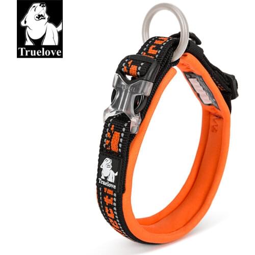 Truelove Pet Collar Nylon Reflective Sturdy Duraflex buckle Small Cat Large Dog Traveling running cross country walking TLC50121