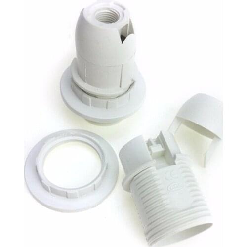 2PCS High Quality White Black 2A 250V E14 Screw Card-type Lamp Holder CE Certification E14 Socket 56x44mm