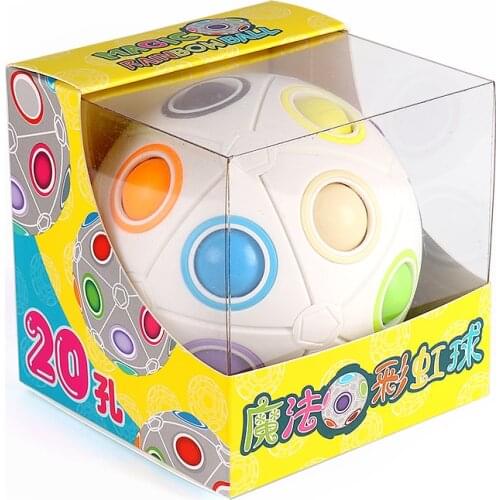 Rainbow Ball Football round 3D ball intelligence beginner puzzle maze fan Rubiks cube decompression toys for children