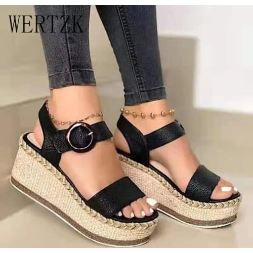 Summer Platform Sandals Fashion Women Strap Gladiator Sandal Wedges Shoes Casual Woman Peep Toe Wedge Sandals Zapatillas Mujer
