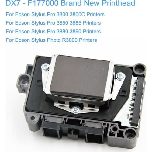 Brand New F177000 Printhead Unlocked Water Based DX7 Print Head For Epson Stylus Pro 3800 3850 3885 3880 3890 R3000 Printer Head