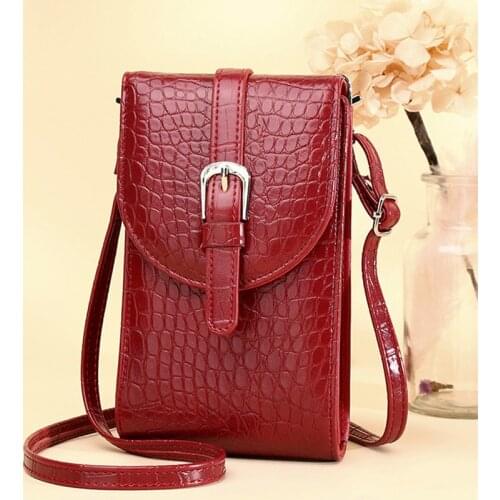 Stone Pattern PU Leather Crossbody Bags For Women Branded Design Shoulder Messenger Bag Lady Mini Phone Handbags Vintage Clutch