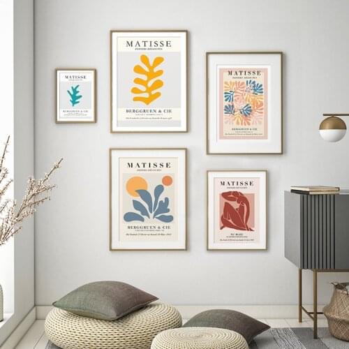 Vintage Henri Matisse Retro Posters And Prints Abstract Cutout Wall Art Canvas Painting Pictures For Living Room Home Decor