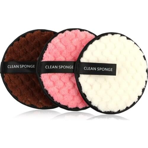 Water Lazy lady Facial Cleaning Sponge Natural Microfiber Makeup Remover puff Soft Reusable Wash Cosmetic Cotton Cleaning Tools