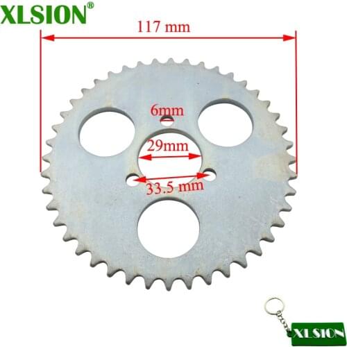 XLSION 29mm 44 Tooth T8F Pocket Bike Rear Chain Steel Sprocket For 43cc 49cc Engine Mini Moto ATV Quad Goped Scooter 2 Stroke