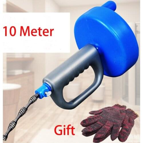 1PC New Design Kitchen Toilet Sewer Blockage Hand Tool Pipe Dredger 10 meters Drains Dredge Pipes Sewer Sink Cleaning Clogs