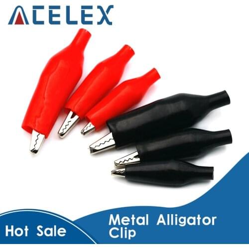 Alligator Clips Kit Electrical DIY Test Leads Crocodile Clips Test Jumper Wire Alligator Clips Kit Red Black Crocodile Clips
