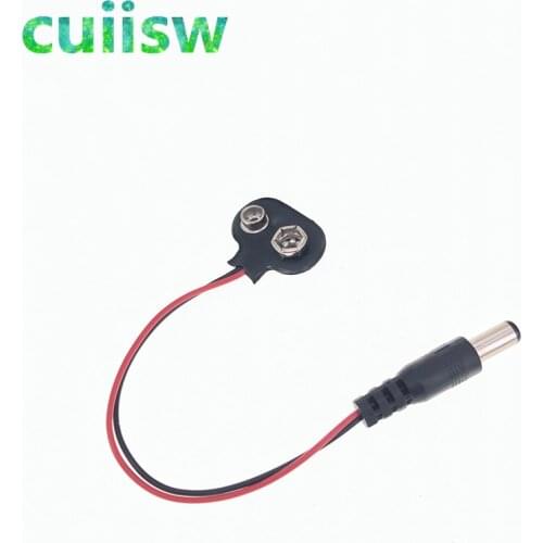 10pcs/lot DC 9V Battery Button Power Cable Battery Buckle Snaps Power Cable Connector DC For DIY Jack Connector