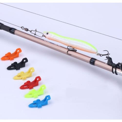 2pcs Fishing Hook Keeper Fishing Rod Lure Bait Safety Holder Plastic Hanger Fishhooks Safety Holder Fishing Rod Pole Accessories