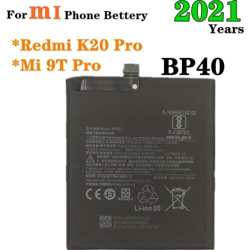 2021 4000mAh BP40 Battery For Xiaomi Redmi K20 Pro / Mi 9T Pro Cell Phone Replacement Batterie Bateria Batterij