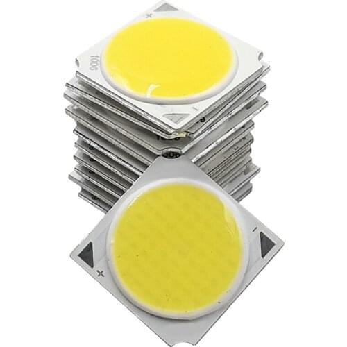 50pcs 19x19 COB LED Chip for Spotlights Downlight Floodlight 17mm Round Emitting Area 10W 30W LED Beads Indoor Lighting COB LEDs