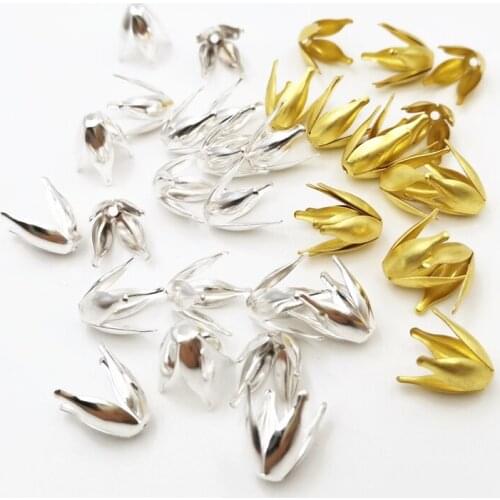 SIXTY TOWFISH 50 Pieces DIY Jewelry Accessories Size 10*13mm Copper Materials Flower Slice Charms