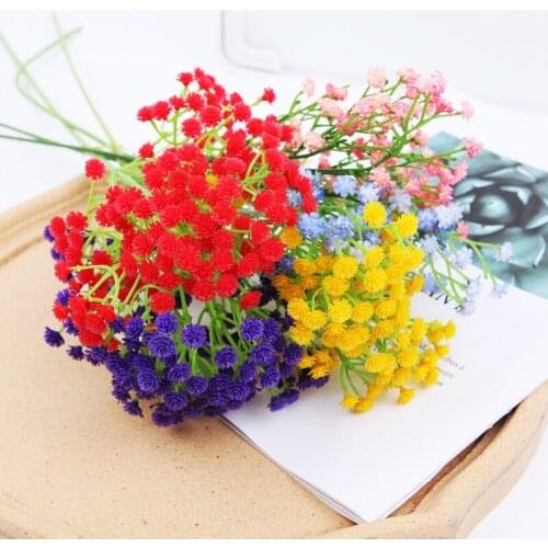 52cm Artificial Fake Babys Breath Gypsophila Bouquet Flower DIY Plastic Floral Bouquet Arrangement for Wedding Home Decoration