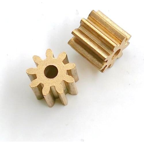 9T 1M Copper Gear Module 1.0 9 Teeth Inner Diameter 3.1 Mini Pinion 2PCS/LOT