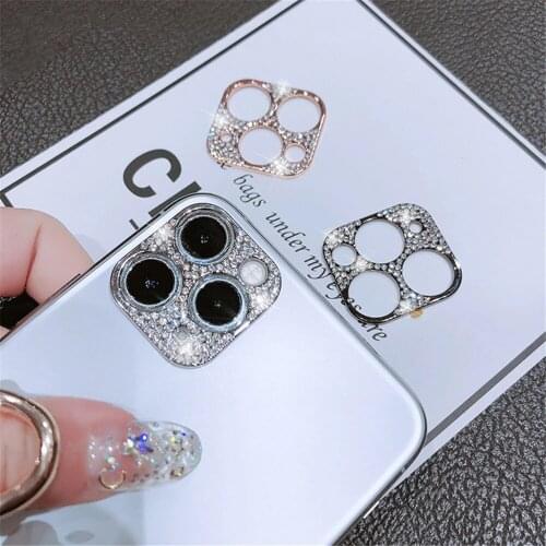 Diamond Camera Lens Protector Film For iPhone 11 12 Pro Max Glitter crystal Len Protector Cover For iPhone11 Pro Max Glass Cover