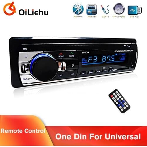 OiLiehu Car Radio Stereo Player Digital Bluetooth Car MP3 Player FM Radio Stereo Audio Music USB/SD with In Dash AUX Input