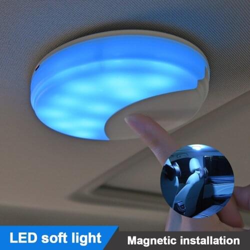 Car Reading Light Rechargeable Magnetic LED Auto Styling Night Light Car Interior Light Ceiling Lamp