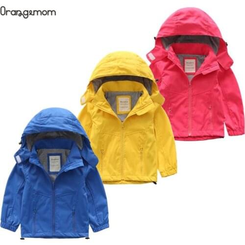 Boys & Girls Kids Coats Childrens Spring Jackets Toddler Hooded Waterproof Windbreakeripper Outerwear Baby Clothes 2-7 Years