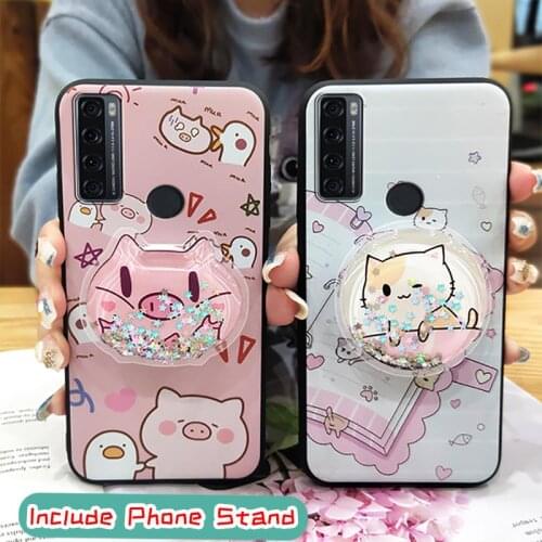 Phone stand holder drift sand Phone Case For TCL 20 SE Cover Shockproof Durable glisten Original